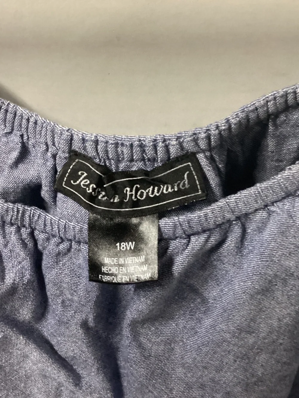 Blue Ruffle Off-Shoulder Blouse plus size - Picture 2 of 5